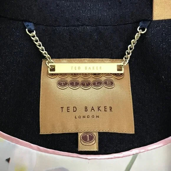 Ted Baker Black Reiko Blazer Size 1 (US 4) - Picture 7 of 11